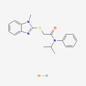 N-isopropyl-2-((1-methyl-1H-benzo[d]imidazol-2-yl)thio)-N-phenylacetamide hydrobromide