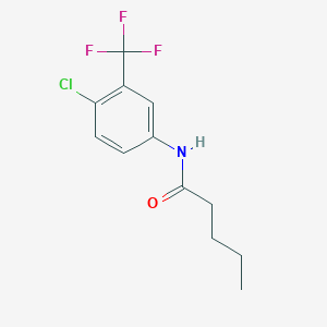molecular formula C12H13ClF3NO B256008 N-[4-chloro-3-(trifluoromethyl)phenyl]pentanamide 