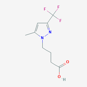 molecular formula C9H11F3N2O2 B2560080 4-[5-甲基-3-(三氟甲基)-1H-吡唑-1-基]丁酸 CAS No. 1006461-93-3