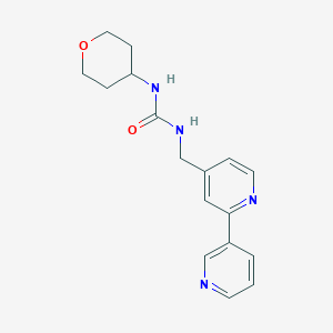 molecular formula C17H20N4O2 B2560083 1-([2,3'-bipyridin]-4-ylmethyl)-3-(tetrahydro-2H-pyran-4-yl)urea CAS No. 2034440-70-3