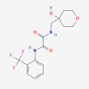 molecular formula C15H17F3N2O4 B2560093 N'-[(4-HYDROXYOXAN-4-YL)METHYL]-N-[2-(TRIFLUOROMETHYL)PHENYL]ETHANEDIAMIDE CAS No. 1448066-33-8