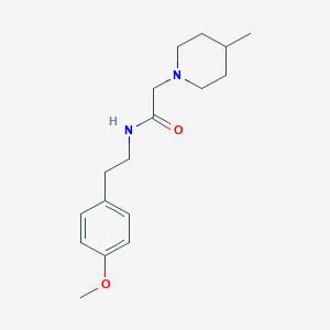 molecular formula C17H26N2O2 B256010 N-[2-(4-methoxyphenyl)ethyl]-2-(4-methylpiperidin-1-yl)acetamide 