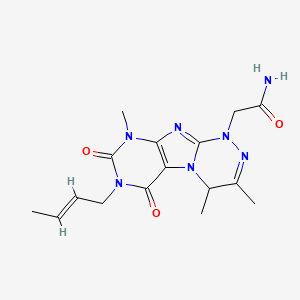 2-[7-((2E)but-2-enyl)-3,4,9-trimethyl-6,8-dioxo-5,7,9-trihydro-4H-1,2,4-triazi no[4,3-h]purinyl]acetamide