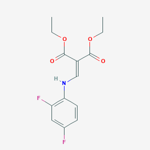 molecular formula C14H15F2NO4 B2560108 Diethyl 2-[(2,4-difluoroanilino)methylene]malonate CAS No. 101830-90-4