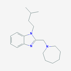 molecular formula C19H29N3 B256011 2-(1-azepanylmethyl)-1-isopentyl-1H-benzimidazole 