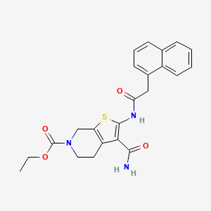 ethyl 3-carbamoyl-2-(2-(naphthalen-1-yl)acetamido)-4,5-dihydrothieno[2,3-c]pyridine-6(7H)-carboxylate