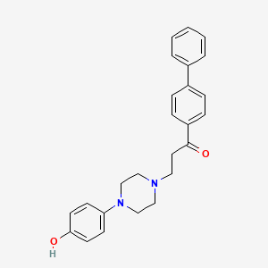 molecular formula C25H26N2O2 B2560112 1-[1,1'-Biphenyl]-4-yl-3-[4-(4-hydroxyphenyl)piperazino]-1-propanone CAS No. 477328-81-7