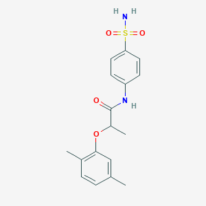 molecular formula C17H20N2O4S B2560114 2-(2,5-dimethylphenoxy)-N-(4-sulfamoylphenyl)propanamide CAS No. 815647-90-6