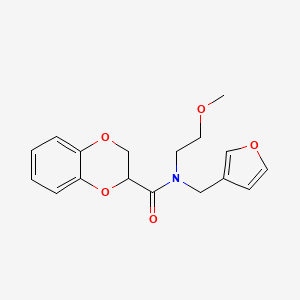 molecular formula C17H19NO5 B2560124 N-(furan-3-ylmethyl)-N-(2-methoxyethyl)-2,3-dihydrobenzo[b][1,4]dioxine-2-carboxamide CAS No. 1421444-92-9