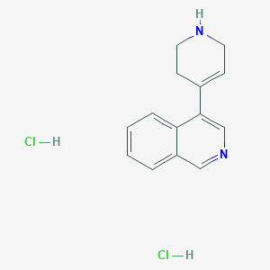 molecular formula C14H16Cl2N2 B2560127 4-(1,2,3,6-Tetrahydropyridin-4-yl)isoquinoline dihydrochloride CAS No. 1461715-59-2