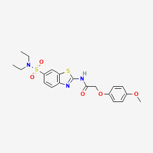 N-[6-(diethylsulfamoyl)-1,3-benzothiazol-2-yl]-2-(4-methoxyphenoxy)acetamide