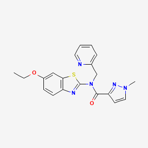 N-(6-ethoxybenzo[d]thiazol-2-yl)-1-methyl-N-(pyridin-2-ylmethyl)-1H-pyrazole-3-carboxamide