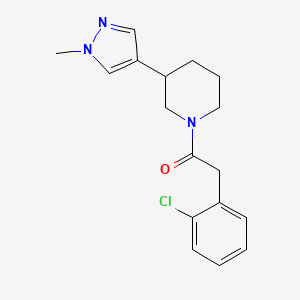 molecular formula C17H20ClN3O B2560135 2-(2-Chlorophenyl)-1-[3-(1-methylpyrazol-4-yl)piperidin-1-yl]ethanone CAS No. 2320378-95-6