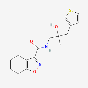 molecular formula C16H20N2O3S B2560147 N-[2-hydroxy-2-methyl-3-(thiophen-3-yl)propyl]-4,5,6,7-tetrahydro-1,2-benzoxazole-3-carboxamide CAS No. 2097860-89-2