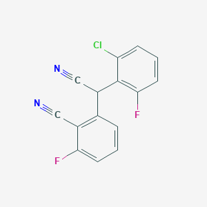 2-[(2-Chloro-6-fluorophenyl)(cyano)methyl]-6-fluorobenzenecarbonitrile