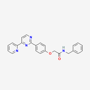 molecular formula C24H20N4O2 B2560161 N-benzyl-2-{4-[4-(2-pyridinyl)-2-pyrimidinyl]phenoxy}acetamide CAS No. 478034-00-3