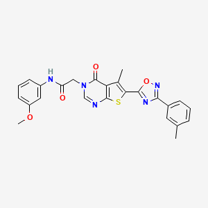 N-(3-methoxyphenyl)-2-(5-methyl-4-oxo-6-(3-(m-tolyl)-1,2,4-oxadiazol-5-yl)thieno[2,3-d]pyrimidin-3(4H)-yl)acetamide