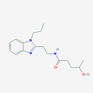 molecular formula C17H25N3O2 B256017 4-hydroxy-N-[2-(1-propyl-1H-benzimidazol-2-yl)ethyl]pentanamide 