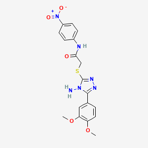 2-{[4-amino-5-(3,4-dimethoxyphenyl)-4H-1,2,4-triazol-3-yl]sulfanyl}-N-(4-nitrophenyl)acetamide