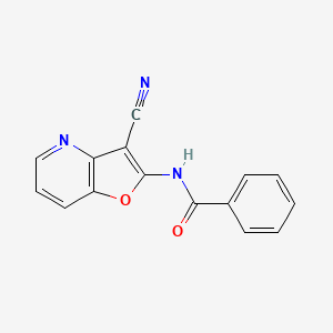 molecular formula C15H9N3O2 B2560179 N-(3-cyanofuro[3,2-b]pyridin-2-yl)benzenecarboxamide CAS No. 672925-57-4