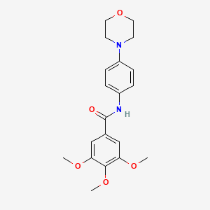 molecular formula C20H24N2O5 B2560186 3,4,5-trimethoxy-N-[4-(morpholin-4-yl)phenyl]benzamide CAS No. 102457-93-2