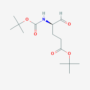 molecular formula C14H25NO5 B2560188 Tert-butyl (4R)-4-[(2-methylpropan-2-yl)oxycarbonylamino]-5-oxopentanoate CAS No. 2375249-12-8