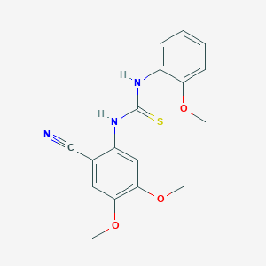 molecular formula C17H17N3O3S B2560196 N-(2-cyano-4,5-dimethoxyphenyl)-N'-(2-methoxyphenyl)thiourea CAS No. 343374-97-0