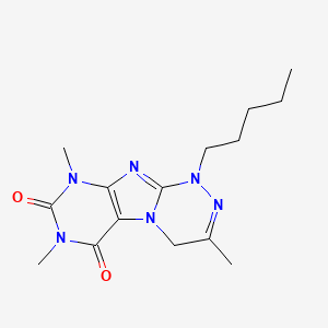 3,7,9-trimethyl-1-pentyl-7,9-dihydro-[1,2,4]triazino[3,4-f]purine-6,8(1H,4H)-dione