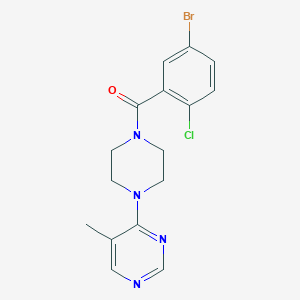 molecular formula C16H16BrClN4O B2560204 (5-Bromo-2-chlorophenyl)(4-(5-methylpyrimidin-4-yl)piperazin-1-yl)methanone CAS No. 1448130-66-2