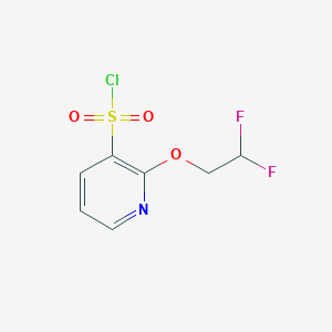 molecular formula C7H6ClF2NO3S B2560217 2-(2,2-Difluoroethoxy)pyridine-3-sulfonyl chloride CAS No. 1565428-15-0