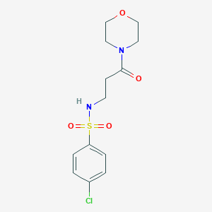 molecular formula C13H17ClN2O4S B256022 4-chloro-N-[3-(4-morpholinyl)-3-oxopropyl]benzenesulfonamide 