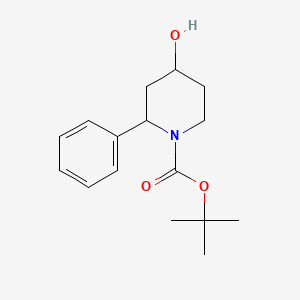 molecular formula C16H23NO3 B2560224 叔丁基4-羟基-2-苯基哌啶-1-羧酸酯 CAS No. 1820718-64-6