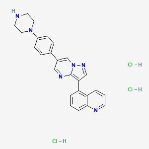 molecular formula C25H25Cl3N6 B2560235 LDN 212854 trihydrochloride CAS No. 2109414-80-2