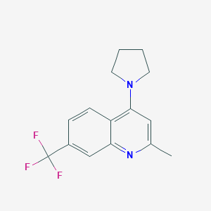 molecular formula C15H15F3N2 B256025 2-Methyl-4-(1-pyrrolidinyl)-7-(trifluoromethyl)quinoline 