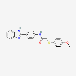 N-(4-(1H-benzo[d]imidazol-2-yl)phenyl)-2-((4-methoxyphenyl)thio)acetamide
