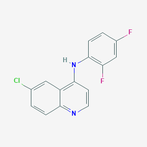 molecular formula C15H9ClF2N2 B2560266 6-氯-N-(2,4-二氟苯基)喹啉-4-胺 CAS No. 955282-10-7