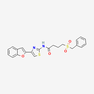 N-(4-(benzofuran-2-yl)thiazol-2-yl)-4-(benzylsulfonyl)butanamide