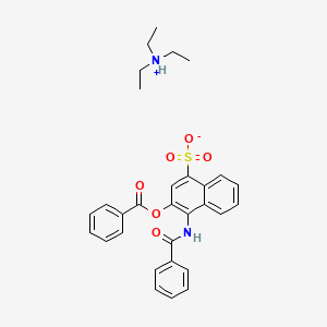 molecular formula C30H32N2O6S B2560272 Triethylazanium 4-benzamido-3-(benzoyloxy)naphthalene-1-sulfonate CAS No. 150940-69-5