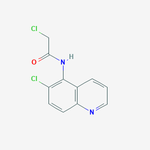molecular formula C11H8Cl2N2O B2560273 2-Chloro-N-(6-chloroquinolin-5-yl)acetamide CAS No. 860719-53-5