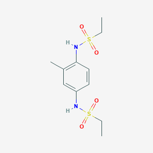 molecular formula C11H18N2O4S2 B256028 N-{4-[(ethylsulfonyl)amino]-2-methylphenyl}ethanesulfonamide 