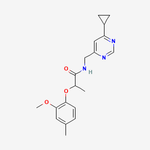 N-((6-cyclopropylpyrimidin-4-yl)methyl)-2-(2-methoxy-4-methylphenoxy)propanamide