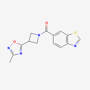 Benzo[d]thiazol-6-yl(3-(3-methyl-1,2,4-oxadiazol-5-yl)azetidin-1-yl)methanone