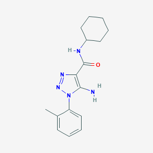 molecular formula C16H21N5O B256030 5-amino-N-cyclohexyl-1-(2-methylphenyl)-1H-1,2,3-triazole-4-carboxamide 