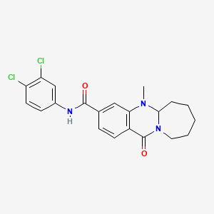 N-(3,4-dichlorophenyl)-5-methyl-12-oxo-5,5a,6,7,8,9,10,12-octahydroazepino[2,1-b]quinazoline-3-carboxamide