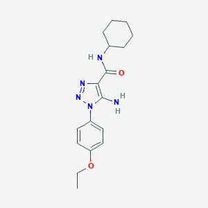 molecular formula C17H23N5O2 B256031 5-amino-N-cyclohexyl-1-(4-ethoxyphenyl)-1H-1,2,3-triazole-4-carboxamide 