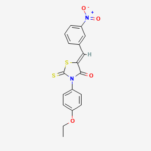 (5Z)-3-(4-ethoxyphenyl)-5-[(3-nitrophenyl)methylidene]-2-sulfanylidene-1,3-thiazolidin-4-one