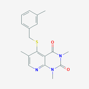 1,3,6-trimethyl-5-((3-methylbenzyl)thio)pyrido[2,3-d]pyrimidine-2,4(1H,3H)-dione