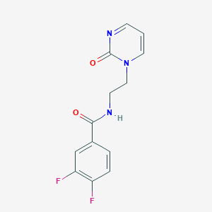 molecular formula C13H11F2N3O2 B2560324 3,4-difluoro-N-(2-(2-oxopyrimidin-1(2H)-yl)ethyl)benzamide CAS No. 2185590-73-0