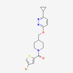 (4-Bromothiophen-2-yl)-[4-[(6-cyclopropylpyridazin-3-yl)oxymethyl]piperidin-1-yl]methanone