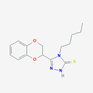 molecular formula C15H19N3O2S B256033 5-(2,3-dihydro-1,4-benzodioxin-2-yl)-4-pentyl-4H-1,2,4-triazole-3-thiol 